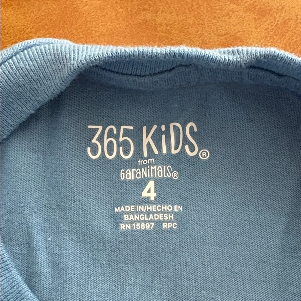 365 Kids from Garanimals Blue Graphic Tee with Beach Print - Size 4